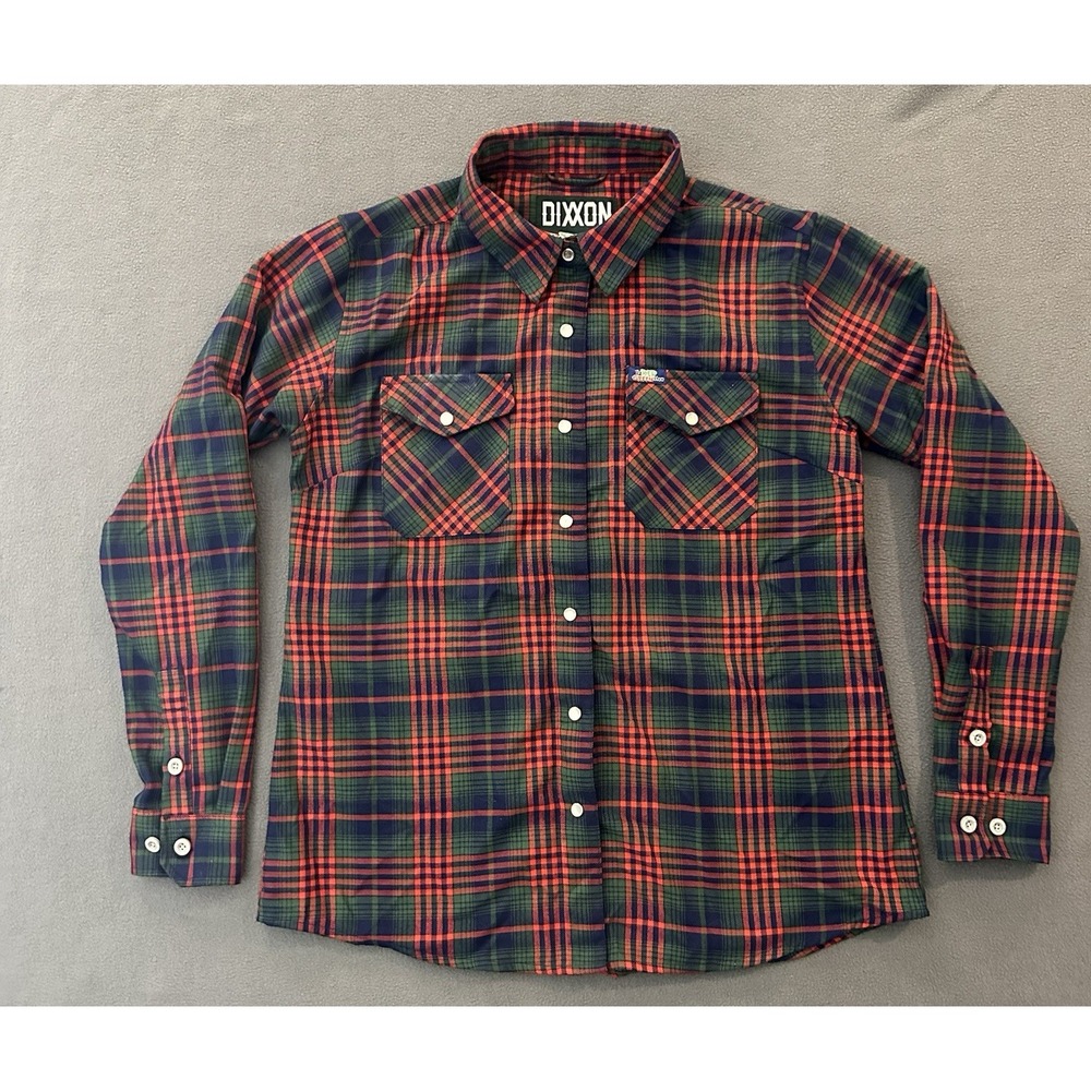 Dixxon Flannel Co The Red Green Show Plaid Shirt Womens Large Pearl Snap